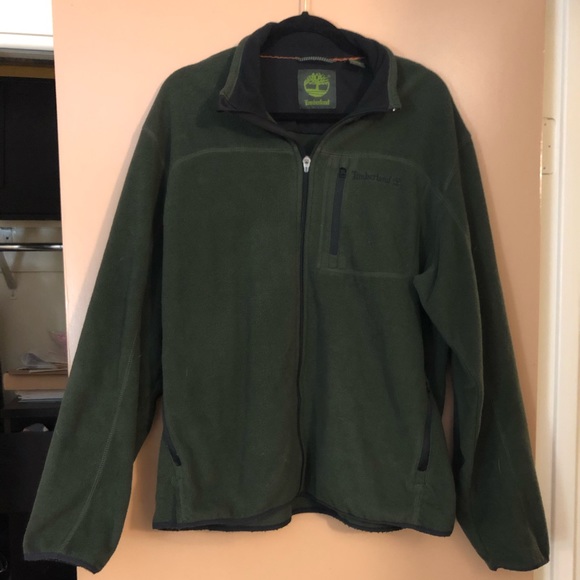 NWOT Timberland Forest Green Fleece Jacket Size XL - Picture 1 of 5